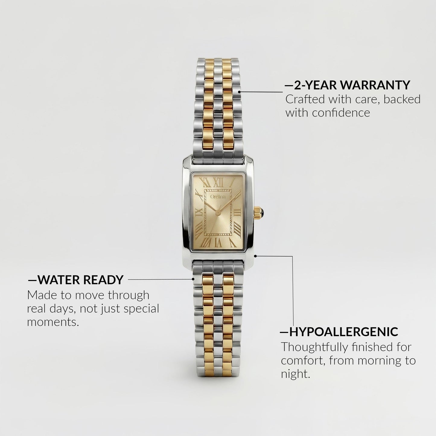 Roselle Watch - Two Tone