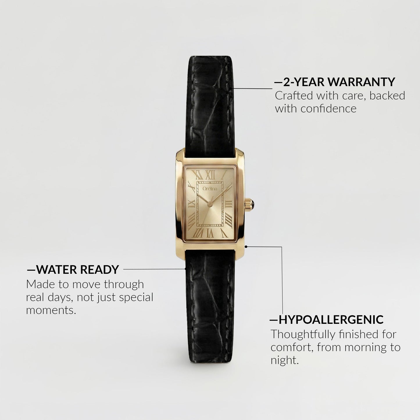 Roselle Watch - Leather
