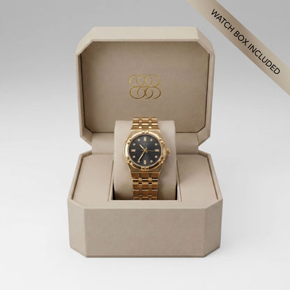 Elara Watch - Gold Noir
